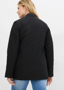 bonprix bonprix Chaqueta guateada larga Negro New