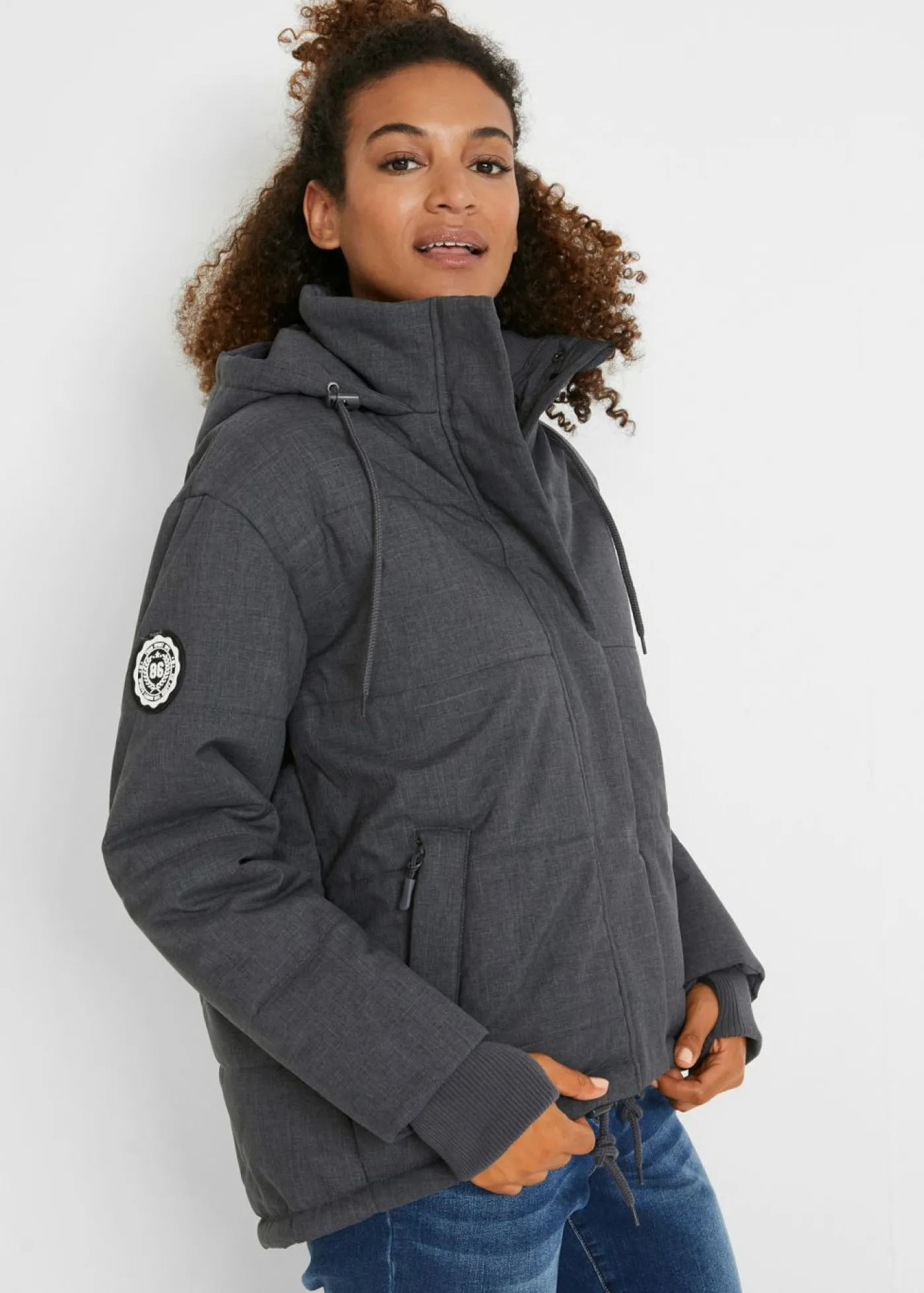 bonprix bonprix Chaqueta guateada para exteriores pizarra moteada moteado New