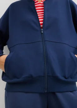 bonprix bonprix Chaqueta holgada de chándal de neopreno Azul marino Clearance