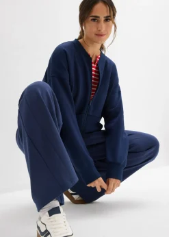 bonprix bonprix Chaqueta holgada de chándal de neopreno Azul marino Clearance