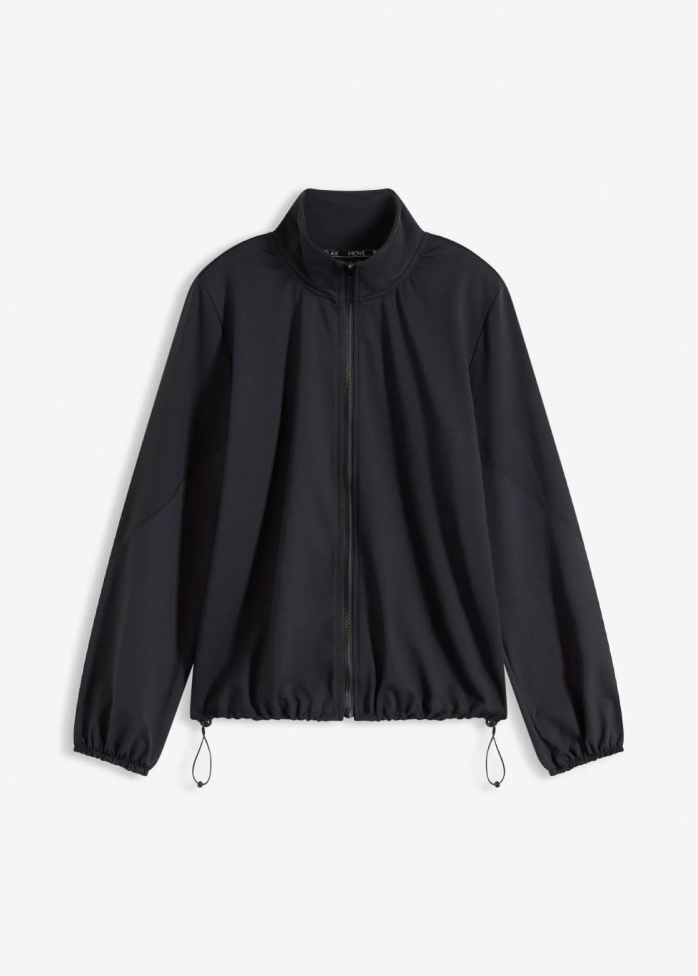 bonprix bonprix Chaqueta holgada de chándal de algodón resistente Gris-negro Best