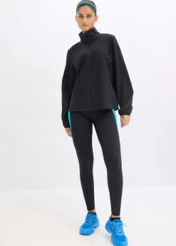 bonprix bonprix Chaqueta holgada de chándal de algodón resistente Gris-negro Best