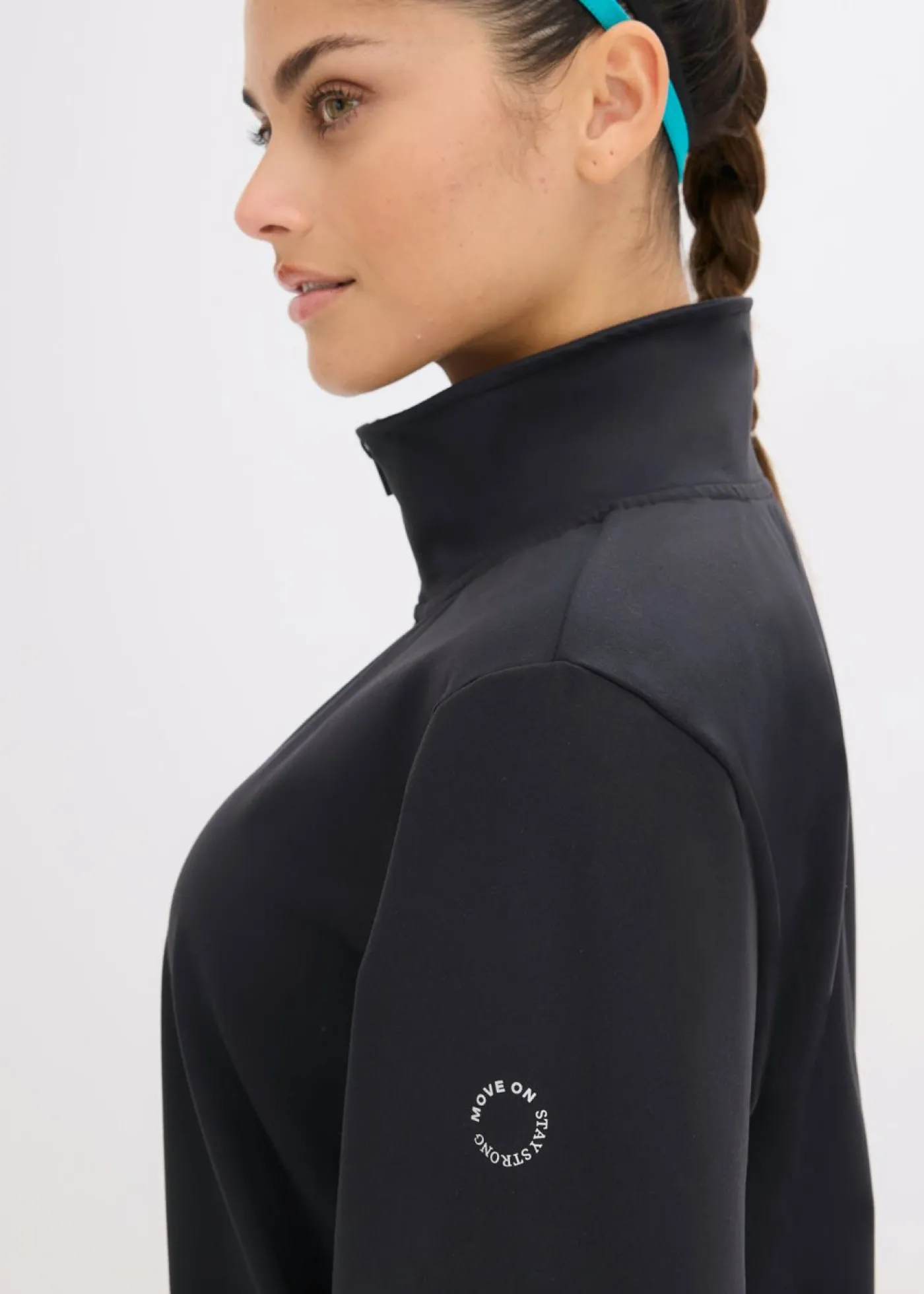 bonprix bonprix Chaqueta holgada de chándal de algodón resistente Gris-negro Best
