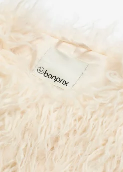 bonprix bonprix Chaqueta holgada de pelo sintético blanco perla Best