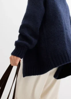 bonprix bonprix Chaqueta holgada de punto grueso Azul marino Sale