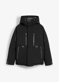 bonprix bonprix Chaqueta impermeable de esquí con protector antinieve Negro Outlet