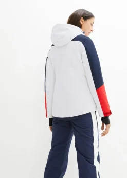 bonprix bonprix Chaqueta impermeable de esquí con aberturas de ventilación blanco-azul marino Outlet