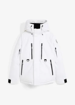 bonprix bonprix Chaqueta impermeable de esquí con protector antinieve Blanco New