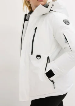 bonprix bonprix Chaqueta impermeable de esquí con protector antinieve Blanco New