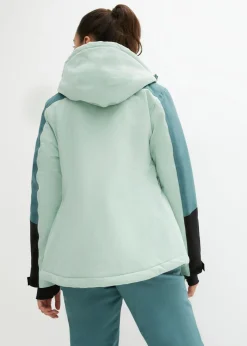 bonprix bonprix Chaqueta impermeable de esquí con aberturas de ventilación Verde pastel-verde grisáceo Hot