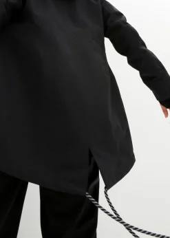 bonprix bonprix Chaqueta larga 3 en 1 con prácticos bolsillos negro-gris moteado New