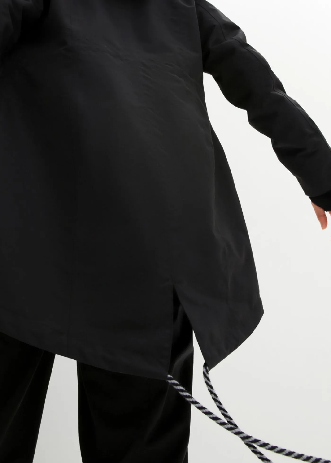 bonprix bonprix Chaqueta larga 3 en 1 con prácticos bolsillos negro-gris moteado New