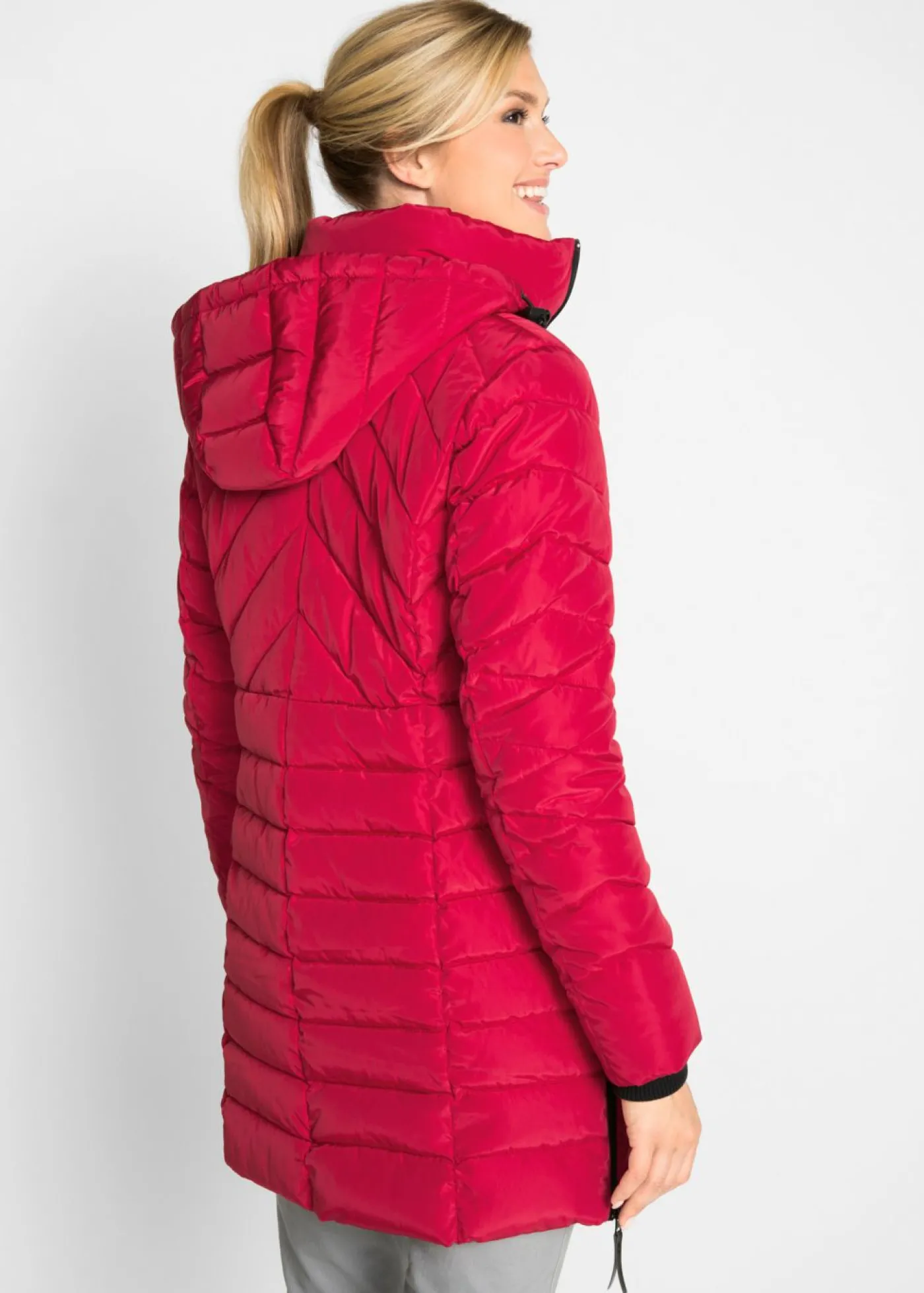 bonprix bonprix Chaqueta larga acolchada con relleno Rojo New