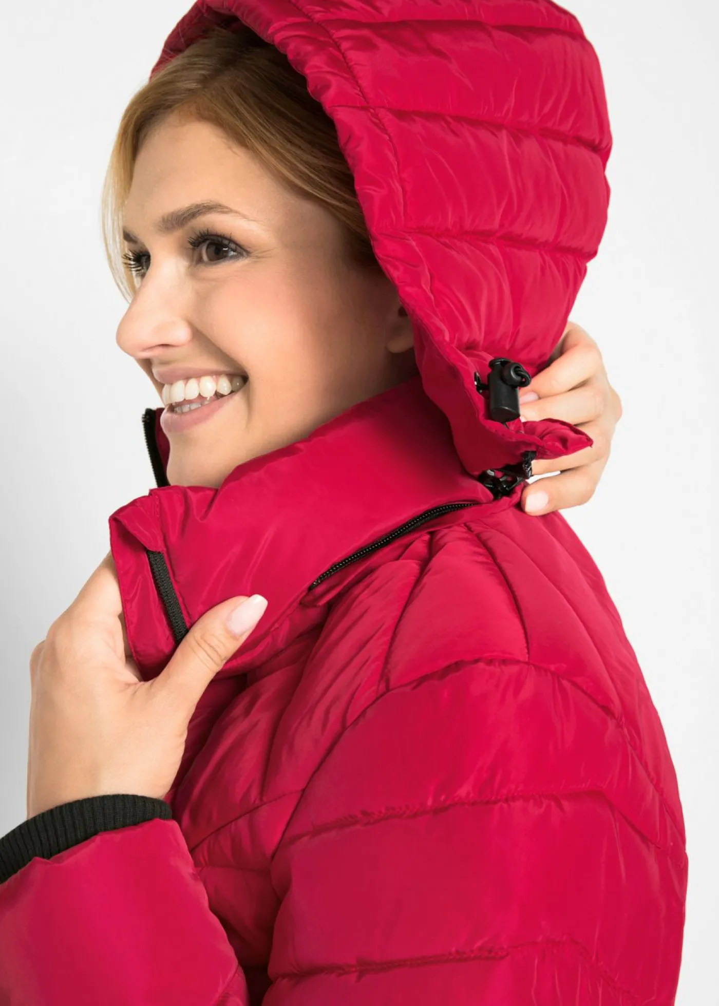 bonprix bonprix Chaqueta larga acolchada con relleno Rojo New