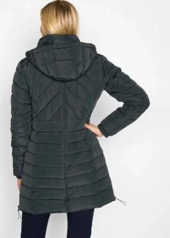 bonprix bonprix Chaqueta larga acolchada con relleno Negro Hot