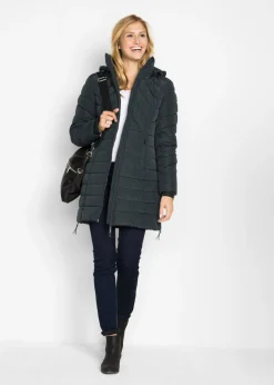 bonprix bonprix Chaqueta larga acolchada con relleno Negro Hot