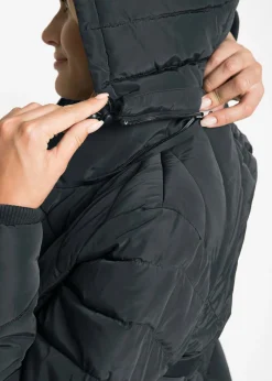 bonprix bonprix Chaqueta larga acolchada con relleno Negro Hot