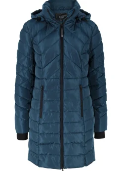 bonprix bonprix Chaqueta larga acolchada con relleno Azul marino Discount