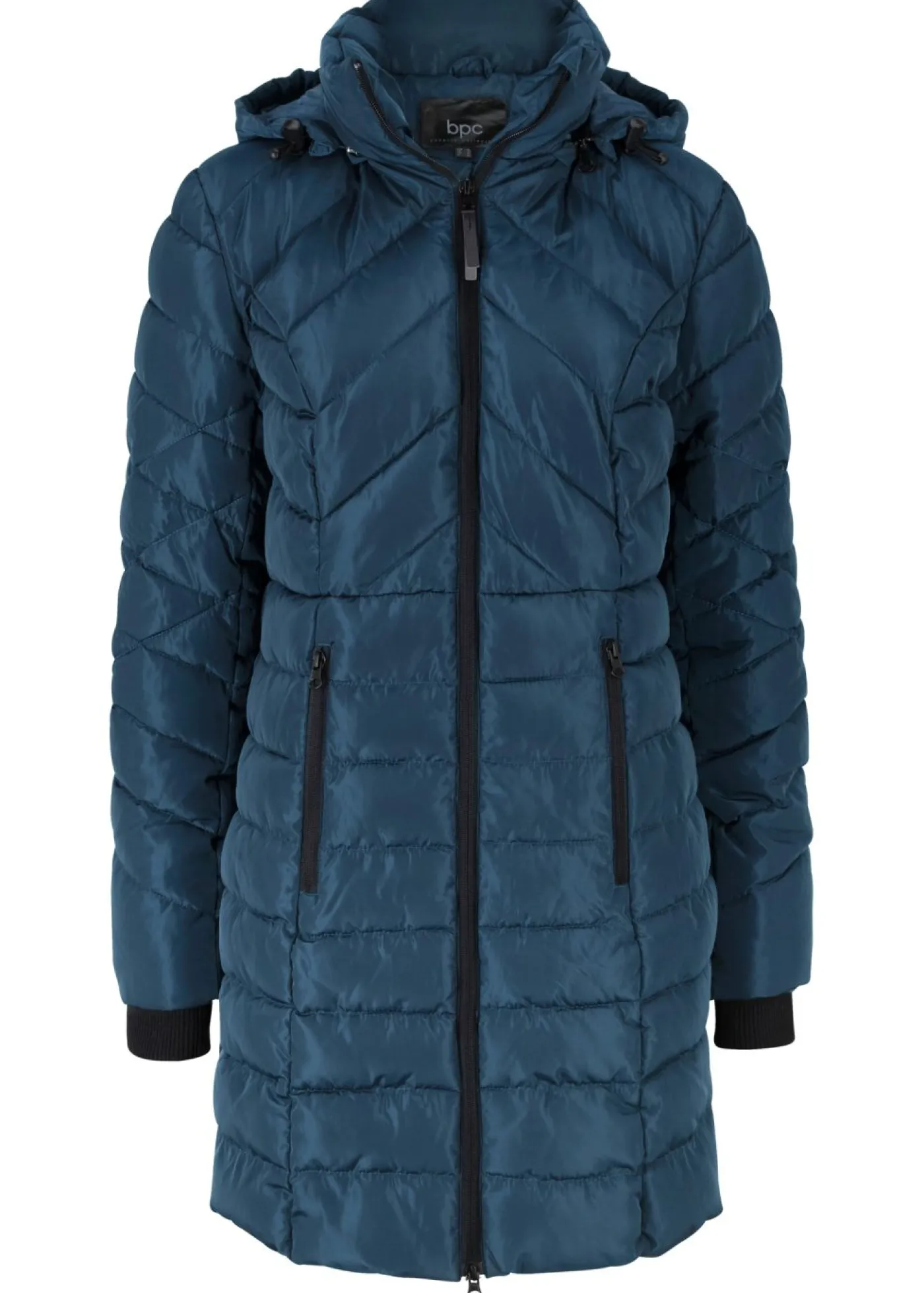 bonprix bonprix Chaqueta larga acolchada con relleno Azul marino Discount