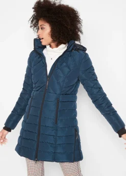 bonprix bonprix Chaqueta larga acolchada con relleno Azul marino Discount