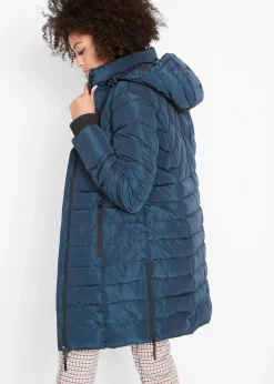 bonprix bonprix Chaqueta larga acolchada con relleno Azul marino Discount
