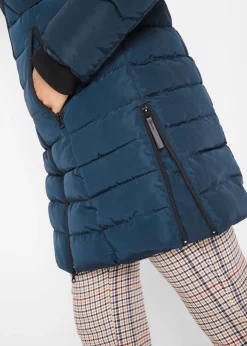 bonprix bonprix Chaqueta larga acolchada con relleno Azul marino Discount