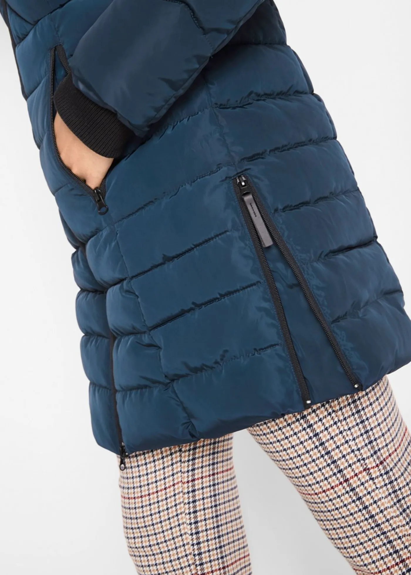 bonprix bonprix Chaqueta larga acolchada con relleno Azul marino Discount