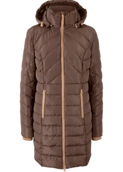 bonprix bonprix Chaqueta larga acolchada con relleno marrón New