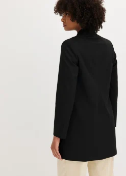 bonprix bonprix Chaqueta larga con botones decorativos Negro