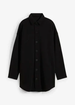 bonprix bonprix Chaqueta larga de chándal con bolsillos Negro Hot
