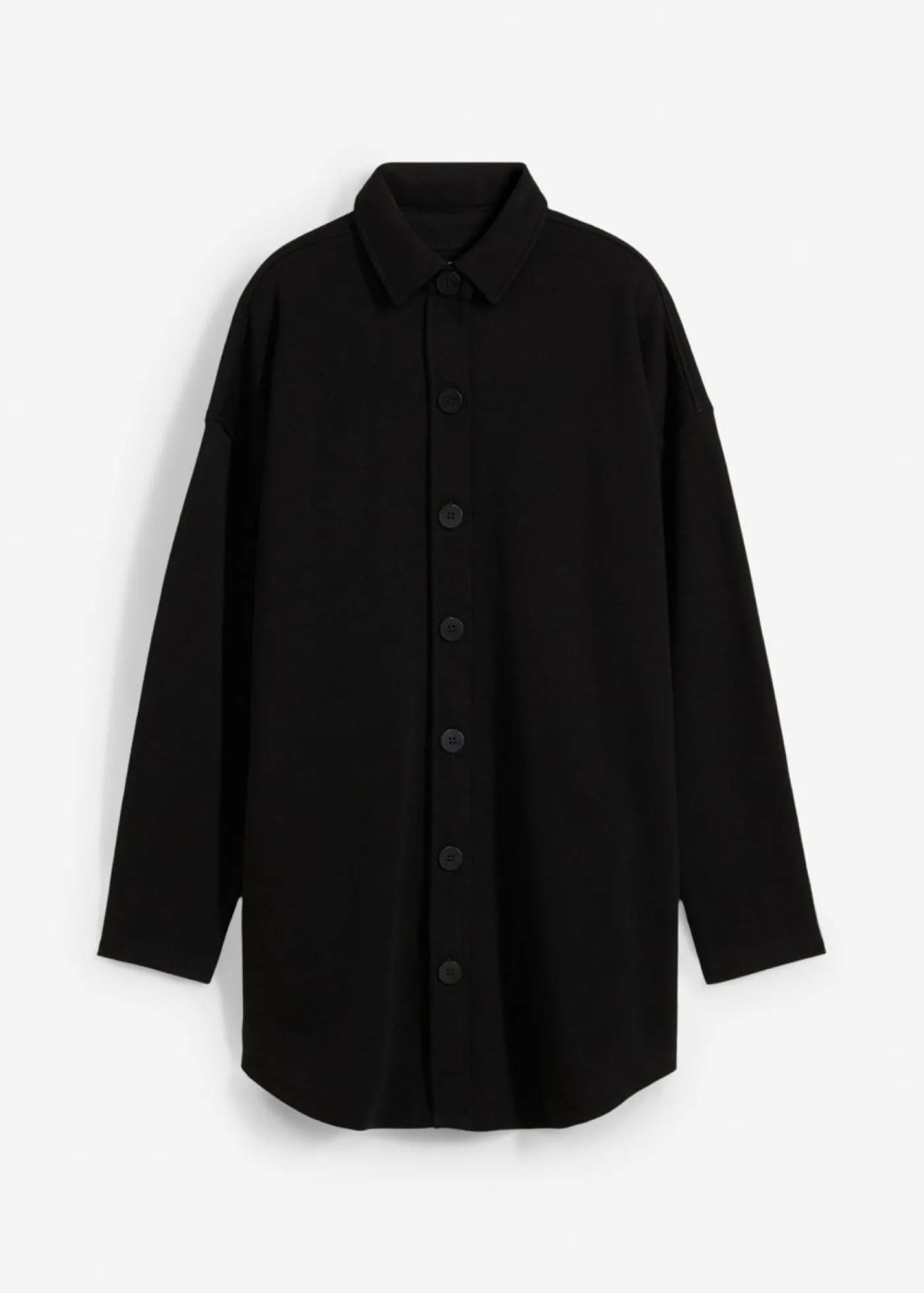 bonprix bonprix Chaqueta larga de chándal con bolsillos Negro Hot