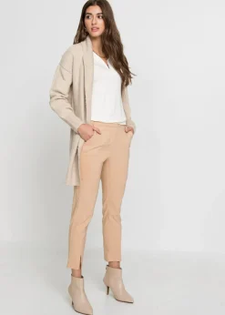 bonprix bonprix Chaqueta larga de punto Beige jaspeado Best