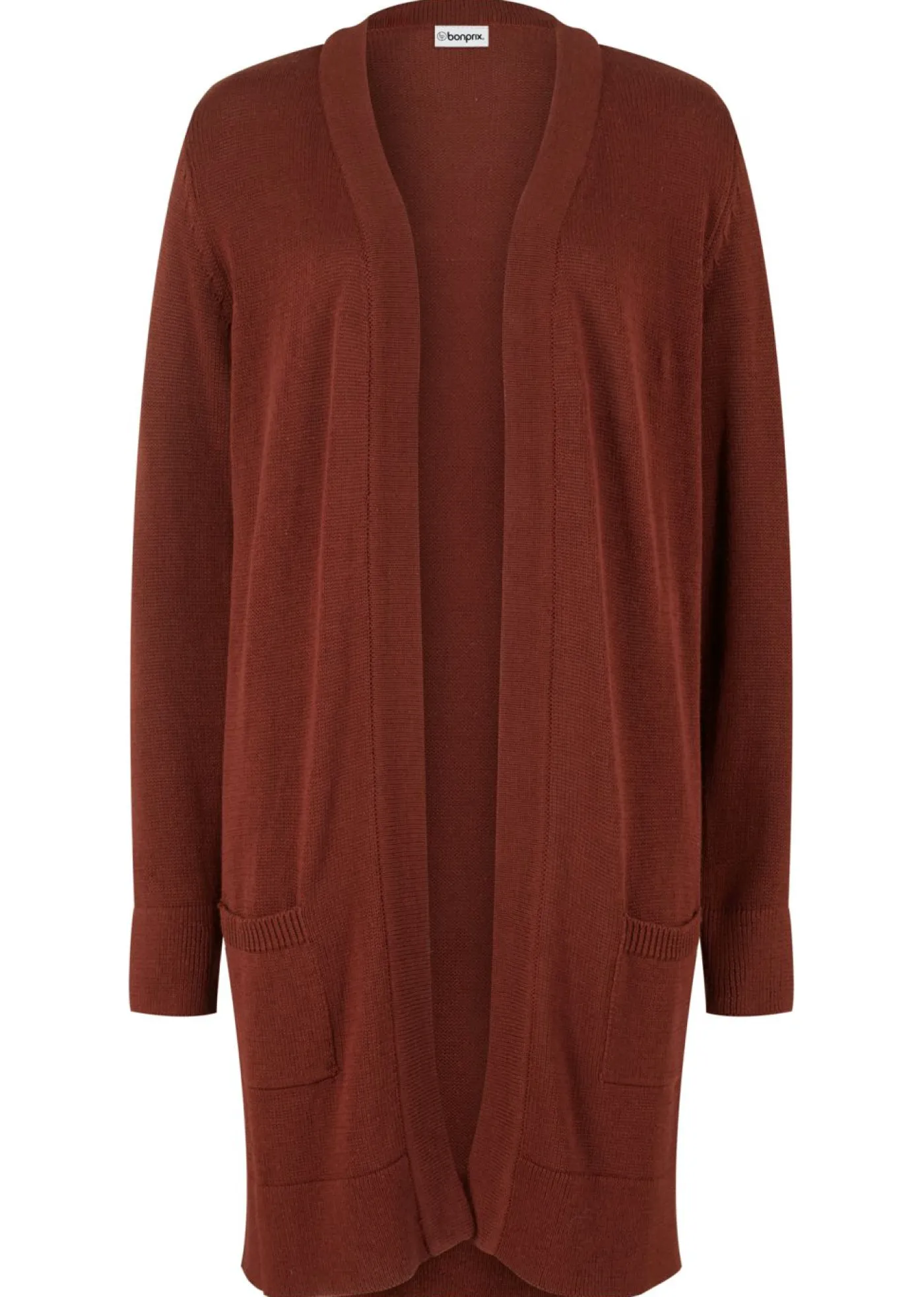 bonprix bonprix Chaqueta larga de punto Marrón caoba