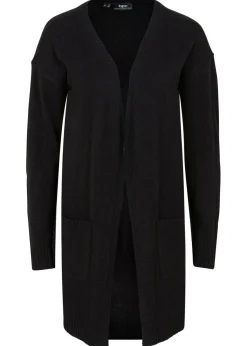 bonprix bonprix Chaqueta larga de punto Negro New