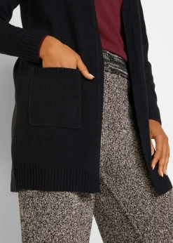 bonprix bonprix Chaqueta larga de punto Negro New