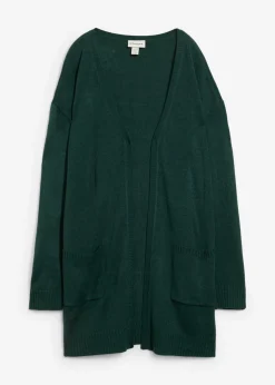 bonprix bonprix Chaqueta larga de punto Verde intenso Online