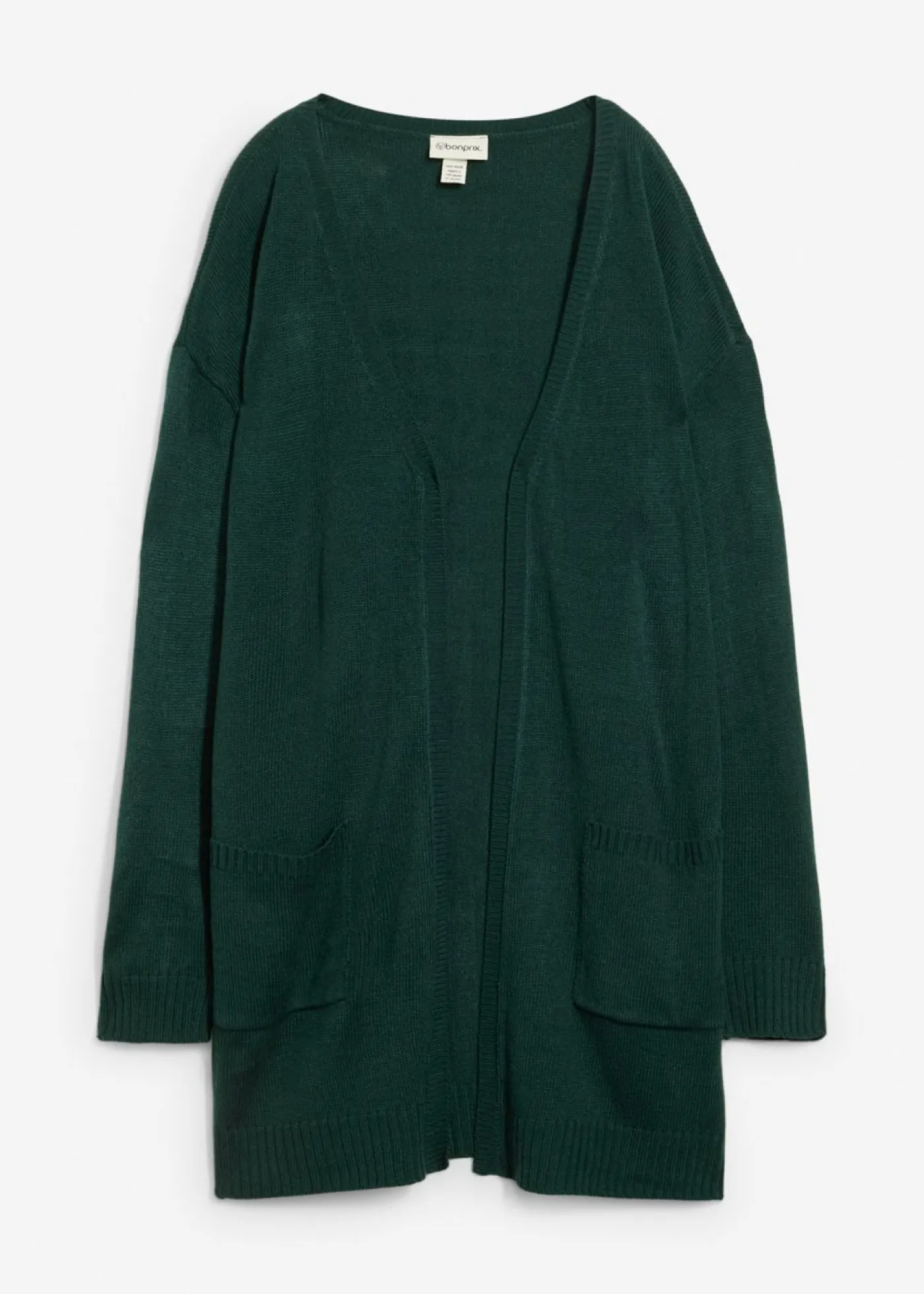 bonprix bonprix Chaqueta larga de punto Verde intenso Online