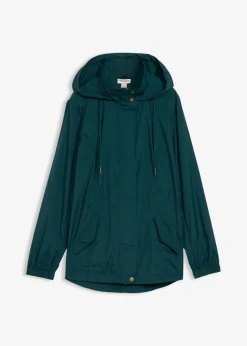 bonprix bonprix Chaqueta ligera de entretiempo con capucha Verde intenso Clearance