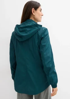 bonprix bonprix Chaqueta ligera de entretiempo con capucha Verde intenso Clearance