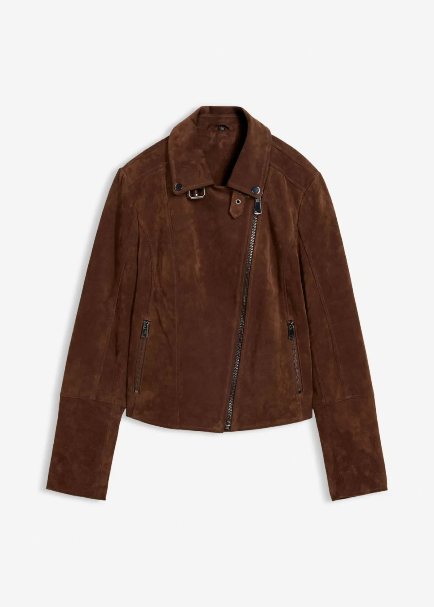 bonprix bonprix Chaqueta motera de ante marrón