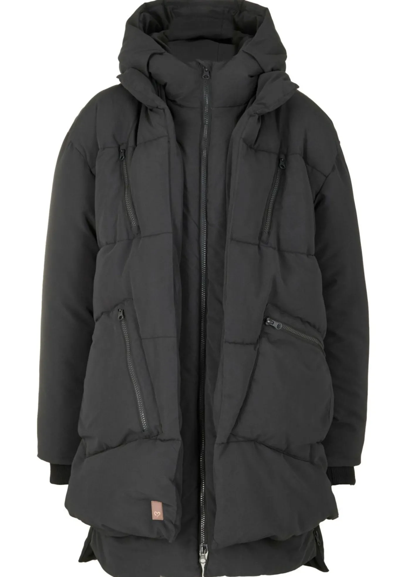 bonprix bonprix Chaqueta oversize de invierno con capucha Negro Outlet