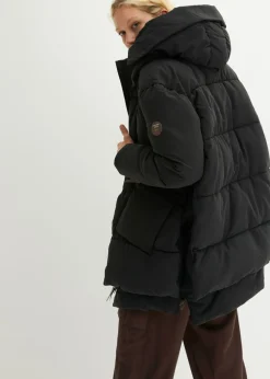 bonprix bonprix Chaqueta oversize de invierno con capucha Negro Outlet