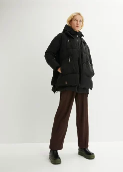bonprix bonprix Chaqueta oversize de invierno con capucha Negro Outlet