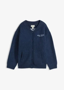 bonprix bonprix Chaqueta oversize de punto Azul marino-blanco Discount
