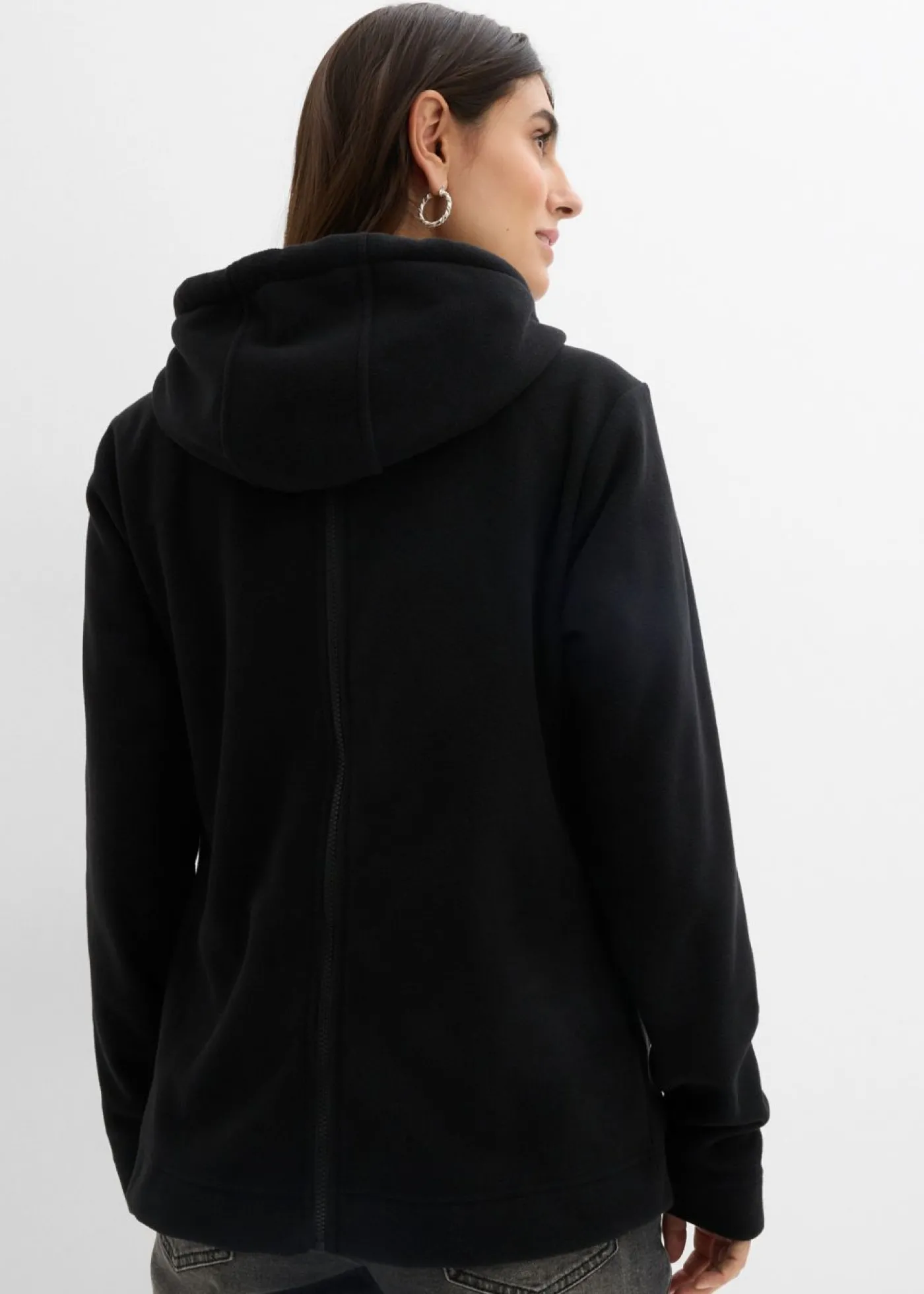 bonprix bonprix Chaqueta polar 4 en 1 con inserto para bebé y función de porteo en la parte delantera y trasera Negro