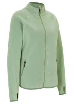 bonprix bonprix Chaqueta polar con bolsillos con cremallera Verde pino Online
