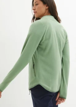bonprix bonprix Chaqueta polar con bolsillos con cremallera Verde pino Online