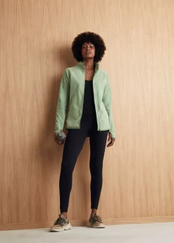 bonprix bonprix Chaqueta polar con bolsillos con cremallera Verde pino Online