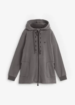 bonprix bonprix Chaqueta polar con bolsillos con cremallera pizarra Outlet