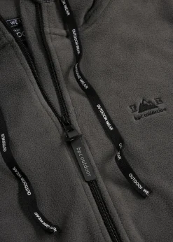 bonprix bonprix Chaqueta polar con bolsillos con cremallera pizarra Outlet